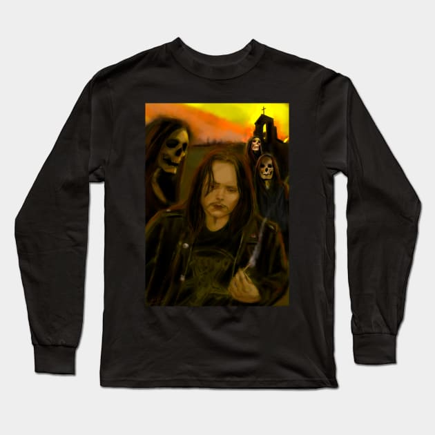 Mayhem Euronymous Long Sleeve T-Shirt by Alan Frost artwork